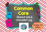Printable Common Core Resource Log/Checklist Grades 3, 4, and 5