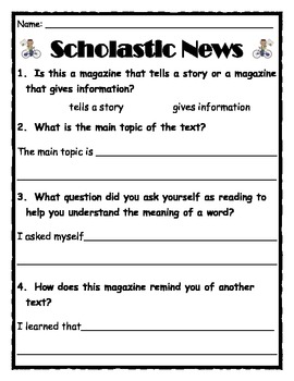 Scholastic News Weekly Readers - Miss Hanrahan4th GradeMcKinley