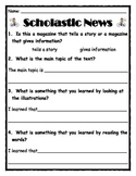 Common Core Scholastic News and Weekly Reader Comprehension