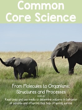 Preview of Common Core Science- Parents and Offspring {Molecules to Organisms}