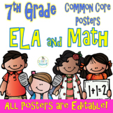 Common Core Seventh Grade ELA and Math Posters-- Melonhead
