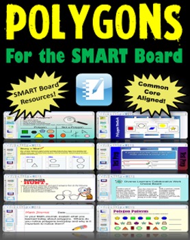 Preview of Common Core Shapes and Polygons for the SMART Board