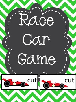 Preview of Editable Common Core Sight Word and CVC Matching Game - Race Car Theme