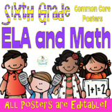 Common Core Sixth Grade ELA and Math Posters-- Melonheadz Edition