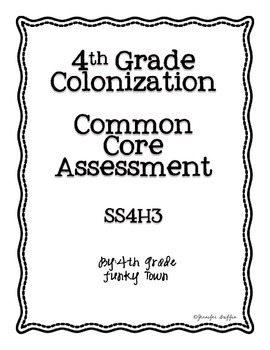 Preview of Common Core: Social Studies: Colonization Common Assessment