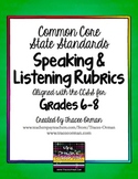 Speaking & Listening Rubrics Forms Grades 6-8