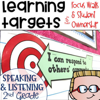 Preview of Common Core Speaking and Listening Learning Targets 2nd grade