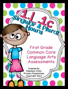 Preview of Common Core Standard 1.L.1c Assessment for First Grade (1.L.1)