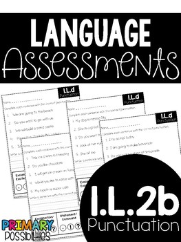 Preview of Common Core Standard Language Arts Assessment 1.L.2 (1.L.2b)