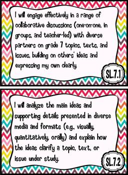7th grade ela common core standards posters preview