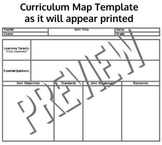 Common Core Standards Aligned Curriculum Map Templates Any