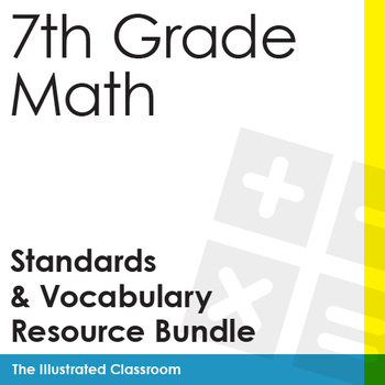 Preview of 7th Grade Math Common Core Standards (CCSS) I Can Statements & Vocabulary Bundle