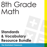 8th Grade Math Common Core Standards I Can Statements & Vo