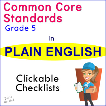 Preview of Common Core Standards Checklist (5th Grade)