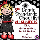 Common Core Checklist 5th Grade | All Subjects