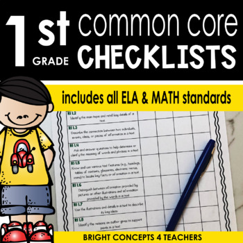 Preview of Common Core Standards Checklist-First Grade