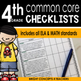 Common Core Standards Checklist-Fourth Grade