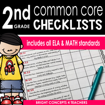 Preview of Common Core Standards Checklist-Second Grade