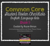Common Core Standards Checklist Student Roster Editable Form Gr 5
