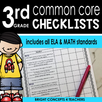 Preview of Common Core Standards Checklist-Third Grade