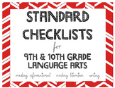 Common Core Standards Checklists for 9th or 10th Grade Lan
