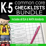 Common Core Standards Checklists: Kindergarten-Fifth Grade