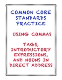 Common Core L.5.2c: Commas (Tags, Introductions, Direct Address)