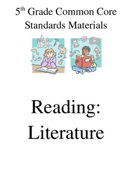 Preview of Common Core Standards ELA Cover Sheets for Materials Binder
