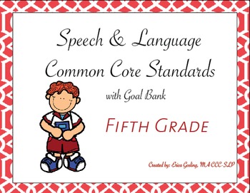 Preview of Common Core Standards Goal Bank {Fifth Grade}
