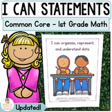 Common Core Standards I Can Statements First Grade Math
