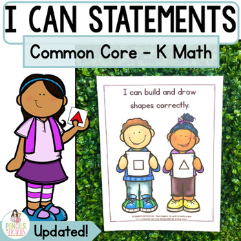 Preview of I Can Statements | Kindergarten Math Common Core Standards