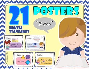 Preview of Solving Math Problems - Common Core Standards Posters - "I Can" Statements