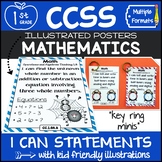 Common Core Standards I Can Statements for 1st Grade MATH