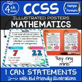 Common Core Standards I Can Statements for 4th Grade MATH