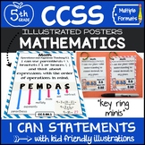 Common Core Standards I Can Statements for 5th Grade MATH