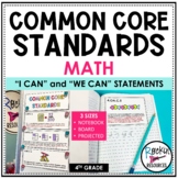 4th Grade Common Core Standards "I can" and "We can" State