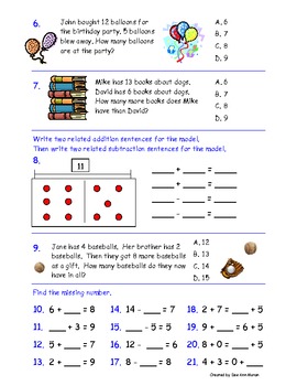 Preview of Common Core Standards Math Assessment for Second Grade