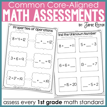 Preview of Common Core Standards Math Quick Assessments 1st Grade
