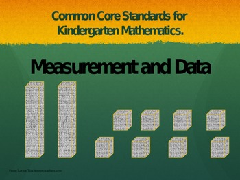 Preview of Common Core Standards; Measurment and data, Kindergarten