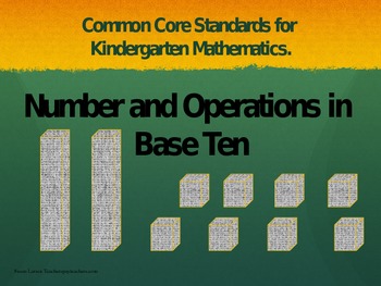 Preview of Common Core Standards; Number and Operations in base ten; Kindergarten