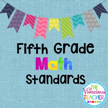 Preview of Common Core Standards Posters Fifth Grade Math