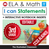 Common Core Standards I Can Statements for 3rd Grade ELA &
