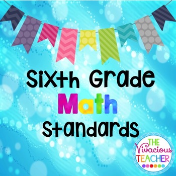 Preview of Common Core Standards Posters Sixth Grade Math