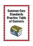 Common Core Standard RI.1.5: Table of Contents