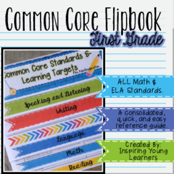 Preview of Common Core Standards and Learning Targets Flipbook- First Grade