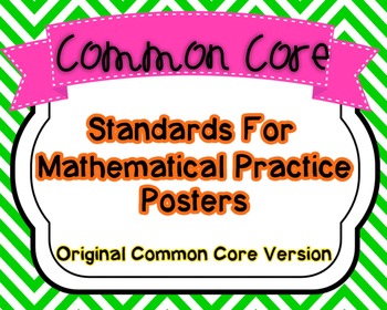 Preview of Common Core Standards for Mathematical Practice: I Can Posters