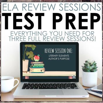 Preview of ELA Multiple Choice, Short Answer, Essay, and Test Prep Skills Review Sessions