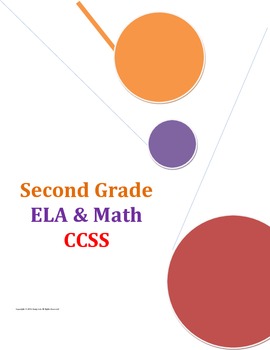 Preview of Common Core Checklist Second Grade ELA and Math