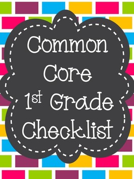 Preview of Common Core State Standards ELA Checklist 1st Grade