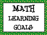 I Can Statements for 3rd Grade Math CCSS